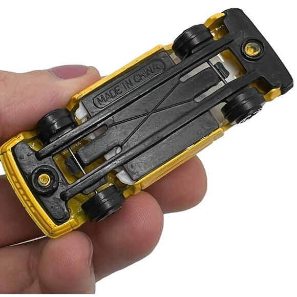 "Vintage Yellow GT Sports Car Diecast Racing Toy - Made in China Collectible" - Picture 7 of 8